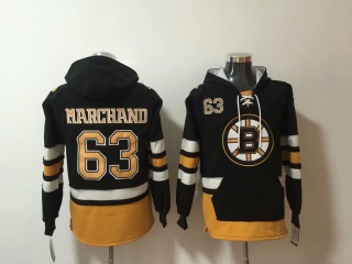 Boston Bruins 63 Brad Marchand Hockey Hoodie Black