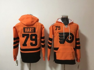 Philadelphia Flyers 79 Carter Hart Hockey Hoodie Orange