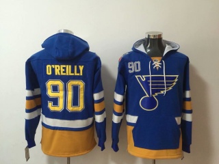 St.Louis Blues 90 Ryan O'Reilly Hockey Hoodie Blue