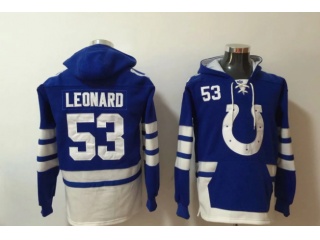 Indianapolis Colts #53 Darius Leonard Football Hoodies Blue