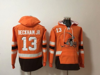 Cleveland Browns 13 Odell Beckham Jr Football Hoodie Orange