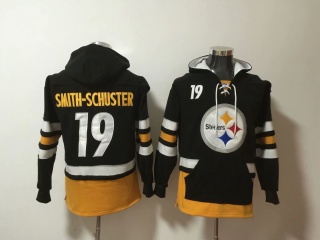 Pittsburgh Steelers 19 JuJu Smith-Schuster Football Hoodies Black