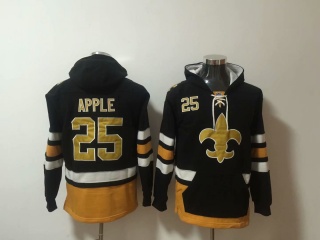 New Orleans Saints 25 Eli Apple Football Hoodies Black