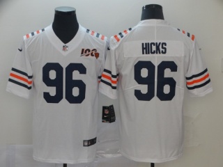 Chicago Bears 96 Akiem Hicks Throwback 100th Vapor Untouchable Limited Jersey White