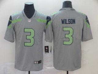 Seattle Seahawks 3 Russell Wilson Inverted Vapor Limited Jersey Gray