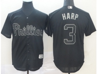 Philadelphia Phillies #3 Bryce Harper “Harp”2019 Player Weekend Jersey Black