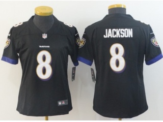Woman Baltimore Ravens #8 Lamar Jackson Vapor Untouchable Limited Jersey Black