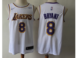 Nike Los Angeles Lakers #8 Kobe Bryant Jersey White