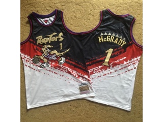 Toronto Raptors 1 Tracy McGrady 1998-99 Mitchell&Ness Basketball Jersey White/Gold