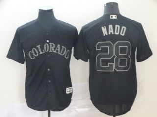 Colorado Rockies 28 Nolan Arenado Nado 2019 Weekend Day Jersey Black