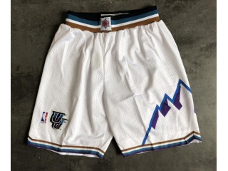 Utah Jazz Basketball Shorts White