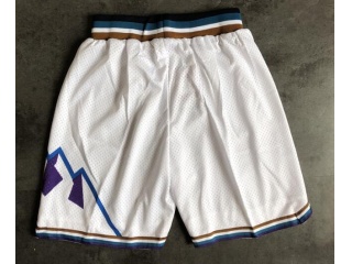 Utah Jazz Basketball Shorts White