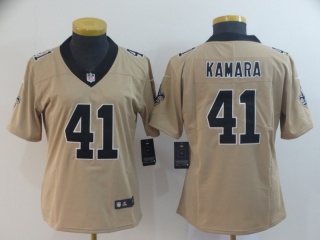 Woman New Orleans Saints 41 Alvin Kamara Inverted Legend Limited Jersey Gold
