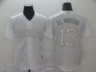 San Diego Padres 13 Manny Machado El Ministro 2019 Weekend Day Jersey White