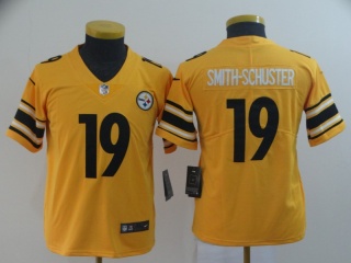 Youth Pittsburgh Steelers 19 JuJu Smith-Schuster Inverted Legend Limited Jersey Yellow