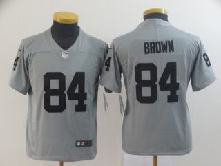 Youth Oakland Raiders 84 Antonio Brown Inverted Legend Limited Jersey Gray
