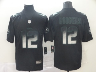Green Bay Packers 12 Aaron Rodgers Arch Smoke Vapor Limited Jersey Black