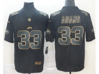 New York Jets #33 Jamal Adams Vapor Limited Jersey Black Golden