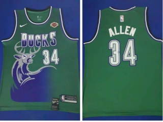 Nike Milwaukee Bucks #34 Ray Allen Basketball Jersey Green