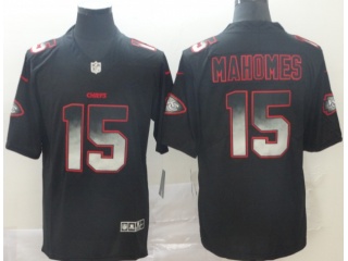 Kansas City Chiefs #15 Patrick Mahomes Arch Smoke Vapor Limited Jersey Black