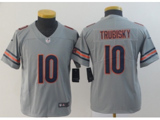 Youth Chicago Bears #10 Mitch Trubisky Inverted Legend Limited Jersey Gray