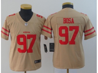 Youth San Francisco 49ers #97 Nick Bosa Inverted Legend Limited Jersey Yellow