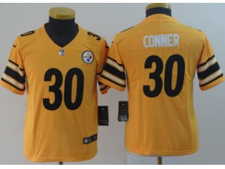 Youth Pittsburgh Steelers #30 James Conner Inverted Legende Limited Jersey Yellow