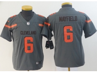 Youth Cleveland Browns #6 Baker Mayfield Inverted Legende Limited Jersey Gray