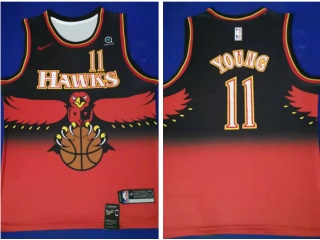 Nike Atlanta Hawks #11 Trae Young Throwback Jersey Red