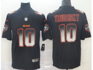 Chicago Bears #10 Mitch Trubisky Arch Smoke Vapor Limited Jersey Black