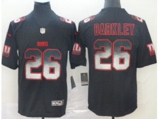 New York Giants #26 Saquon Barkley Vapor Limited Jersey Black GoldenNew Arch Smoke