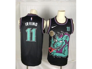 Nike Brooklyn Nets 11 Kyrie Irving Swamp Dragons Classic Basketball Jersey Black