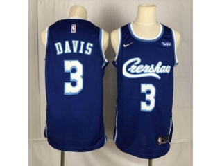 Nike Los Angeles Lakers #3 Anthony Davis Blue Crenshaw Tutorial Nipsey Hussle Jersey