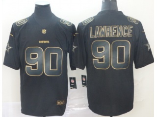 Dallas Cowboys #90 Demarcus Lawrence Vapor Untouchable Limited Jersey Black Golden