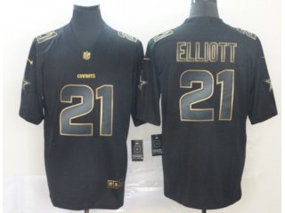 Dallas Cowboys #21 Ezekiel Elliott Vapor Untouchable Limited Jersey Black Golden