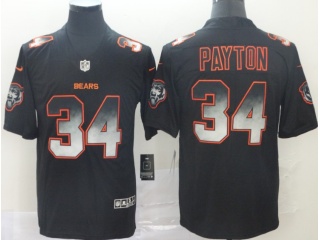 Chicago Bears #34 Walter Payton Arch Smoke Vapor Limited Jersey Black