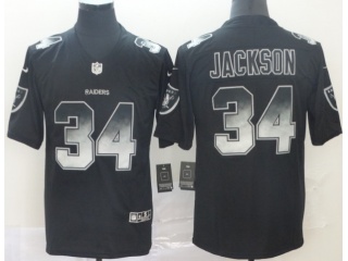 Oakland Raiders #34 Bo Jackson Arch Smoke Vapor Limited Jersey Black