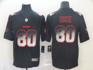 San Francisco 49ers 80 Jerry Rice Arch Smoke Vapor Limited Jersey Black