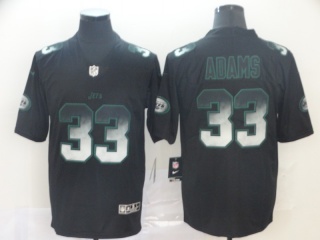 New York Jets 33 Jamal AdamsArch Smoke Vapor Limited Jersey Black