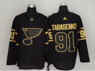 Adidas St.Louis Blues 91 Vladimir Tarasenko Hockey Jersey Black Golden