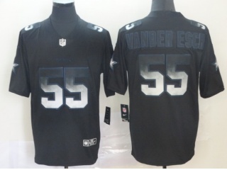 Dallas Cowboys #55 Leighton Vander Esch Arch Smoke Vapor Limited Jersey Black