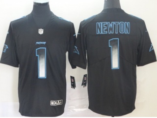 Carolina Panthers #1 Cam Newton Arch Smoke Vapor Limited Jersey Black