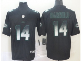 New York Jets #14 Sam Darnold Arch Smoke Vapor Limited Jersey Black