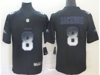 Nike Baltimore Ravens #8 Lamar Jackson Arch Smoke Vapor Limited Jersey Black