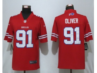 Buffalo Bills #91 Ed Oliver Men's Vapor Untouchable Limited Jersey Red