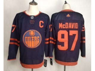 Adidas Edmonton Oilers #97 Connor McDavid 50th Anniversary Jersey Blue
