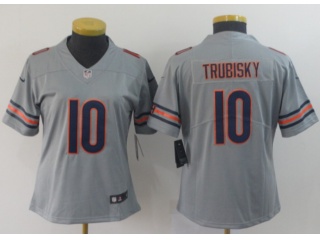Woman Chicago Bears #34 Walter Payton Inverted Legend Limited Jersey GrayWoman #10 Mitch Trubisky Gray