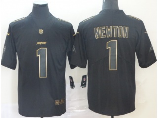 Carolina Panthers #1 Cam Newton Vapor Limited Jersey Black Gloden
