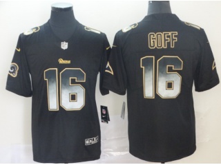 Los Angeles Rams #16 Jared Goff Arch Smoke Vapor Limited Jersey Black