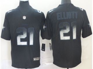 Dallas Cowboys #21 Ezekiel Elliott Arch Smoke Vapor Limited Jersey Black